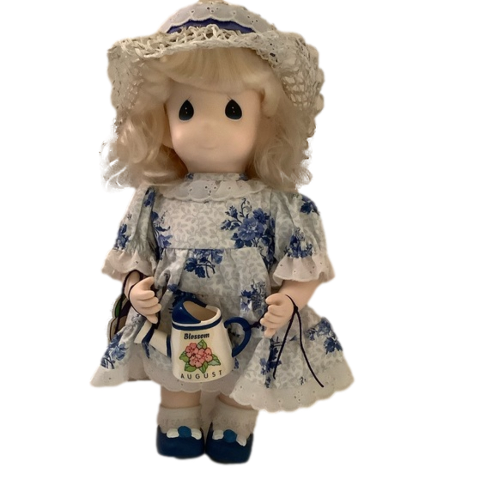 Precious moments Blossom Garden friend August month doll toy collectible doll